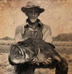 Photo of George Perry with his record largemouth - June 2,   1932