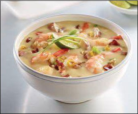 shrimp and corn chowder with Bacon