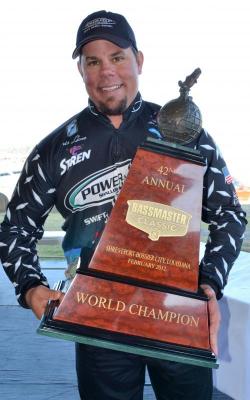 Professional angler Chris Lane - winner of the 2012 Bassmaster Classic