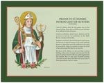 St Hubert Image and Prayer print