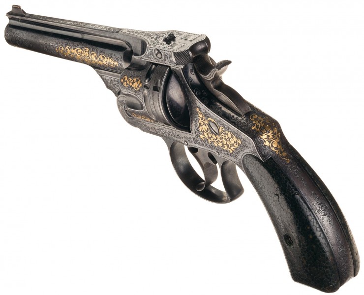 Gustave Young 1893 Chicago World’s Fair engraved Smith & Wesson Frontier Revolver