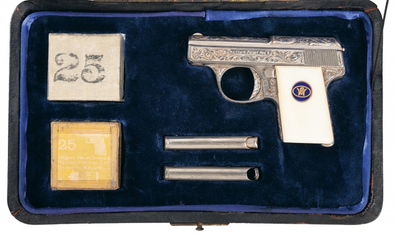 Adolf Hitler’s Walther Model 9 semiautomatic pistol with ivory grips